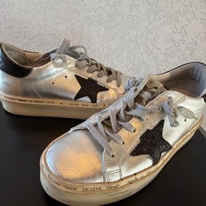 Golden Goose Hi Star sneakers EU 37/in silver/black Excellent Condition